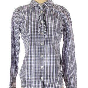 Vineyard Vines Ruffled Plaid Button Shirt Size 2